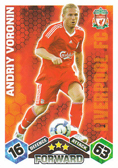 Andriy Voronin Liverpool 2009/10 Topps Match Attax #195